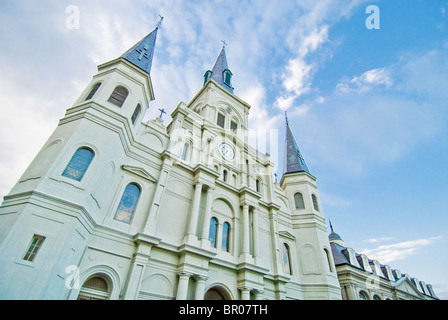 Saint Louis Kathedrale, die älteste Kathedrale in den USA, Jackson Square in der Französisch Quarter von New Orleans, Louisiana, USA Stockfoto