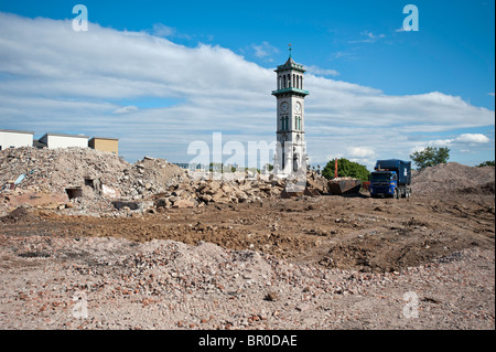 Uhrturm in Caledonian Park, Regeneration Bereich, N1, Islington, London, Vereinigtes Königreich Stockfoto