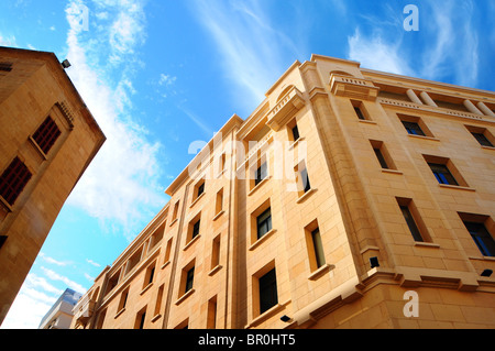 Restaurierte Gebäude in der Innenstadt von Beirut, Libanon. Stockfoto