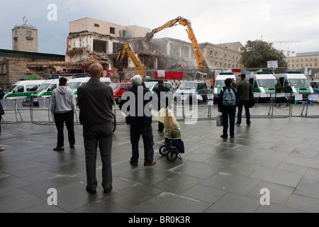 Protest gegen das Projekt Stuttgart 21 am Stuttgarter Hauptbahnhof Stockfoto