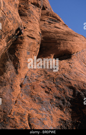 Kletterer. Roten Felsen, Las Vegas, Nevada, USA. Stockfoto