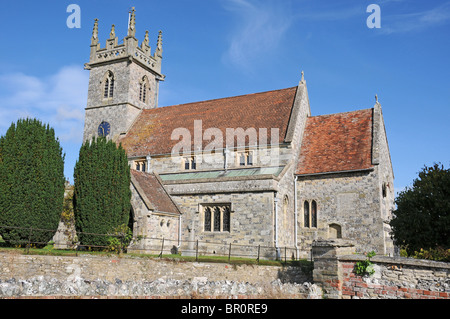 Die Kirche von St. Giles, große Wishford, Wiltshire. Stockfoto