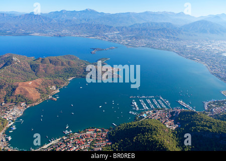 Luftaufnahme von Fethiye an der Westküste der Türkei Stockfoto