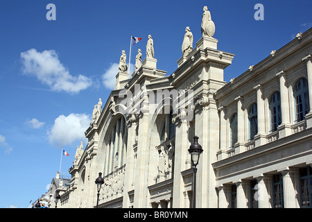 Paris, Gare du Nord, Hauptstraße Fassade. Stockfoto