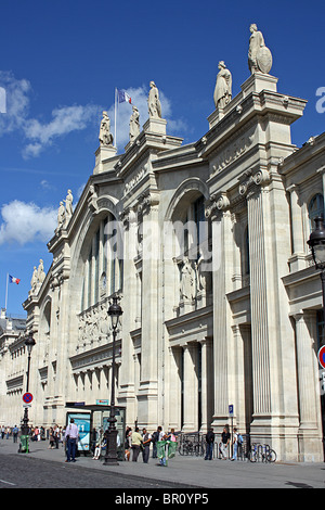 Paris, Gare du Nord, Hauptstraße Fassade. Stockfoto