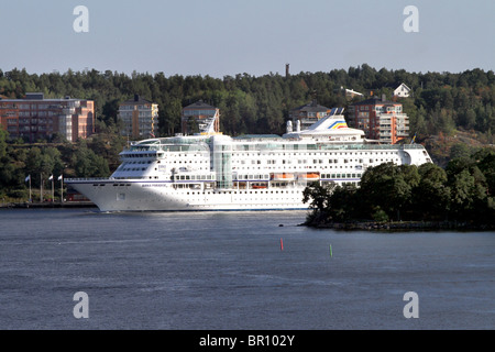 Birka Paradise Kreuzfahrtschiff in den Stockholmer Schären in Stockholm, Schweden Stockfoto