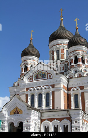 Kuppeln der Alexander-Newski-Kathedrale in Tallinn, Estland Stockfoto