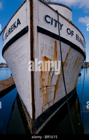 Bug eines alten Schiffes, der wird nicht mehr Segeln. Stockfoto