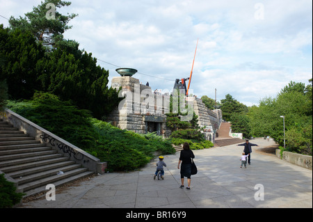 Touristen in Prag Letna park Tschechien Stockfoto