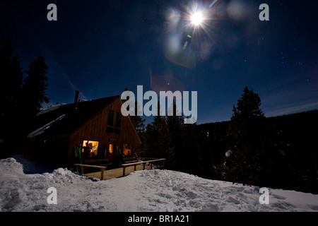 Skitouren, McNamara Hütte, Aspen, Colorado. Stockfoto