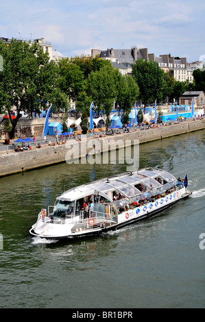 Seine Fluss, Paris Plage, Paris, Frankreich Stockfoto