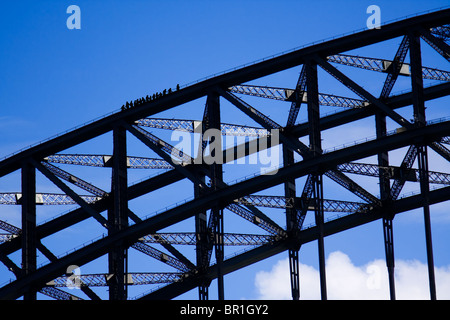 Sydney Harbour Bridge Kletterer Stockfoto