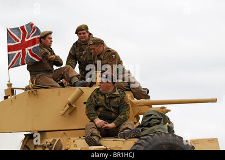 Bataillon Soldaten der Leicestershire Regiment 147. Infanterie-Brigade (& Fallschirmjäger) 49. West Riding Infanterie-Division Stockfoto