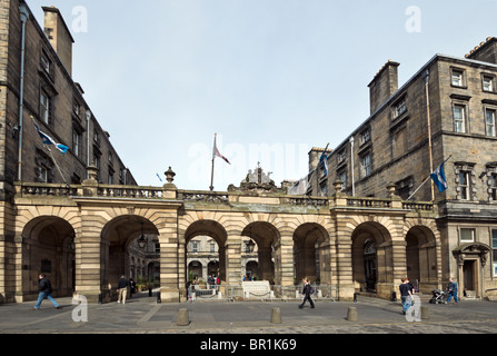 Edinburgh City Chambers in der High Street auf der Royal Mile in Schottland Stockfoto