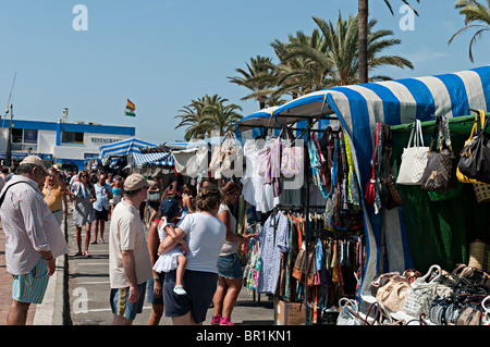 Estepona Hafen Wochenmarkt in Spanien Stockfoto