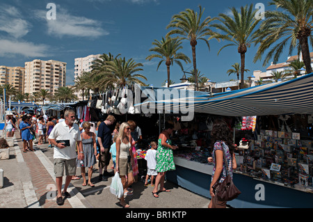 Estepona Hafen Wochenmarkt in Spanien Stockfoto