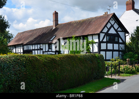 Schwarz / weiß Häuser - Eardisland Stockfoto