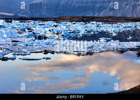 Joekulsarlon Gletscherlagune, Vatnajoekull Nationalpark, Island Stockfoto