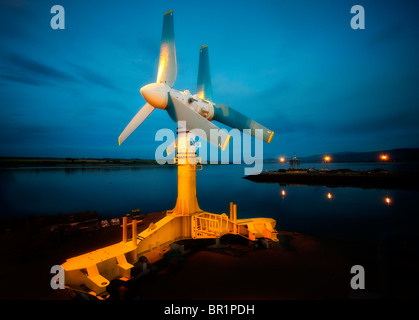 Atlantis präsentiert die weltweit größte und mächtigste einachsigen Gezeiten-Turbine, die AK1000™ in Invergordon in Schottland. Stockfoto