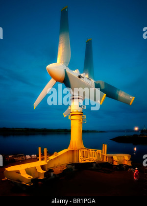 Atlantis präsentiert die weltweit größte und mächtigste einachsigen Gezeiten-Turbine, die AK1000™ in Invergordon in Schottland. Stockfoto