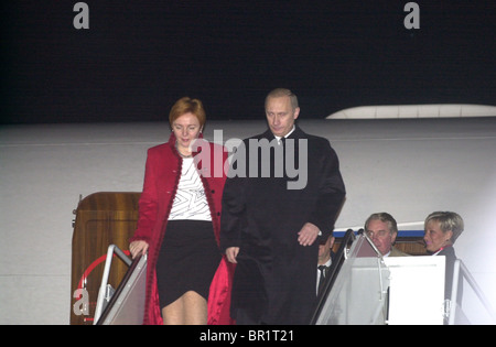 Vladimir Putin kommt an Andrews Airforce Base, Stockfoto