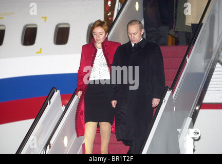 Vladimir Putin kommt an Andrews Airforce Base, Stockfoto