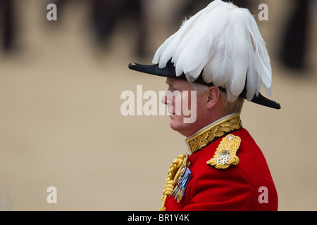 Nahaufnahme von Generalmajor W G Cubitt. "Trooping die Farbe" 2010 Stockfoto