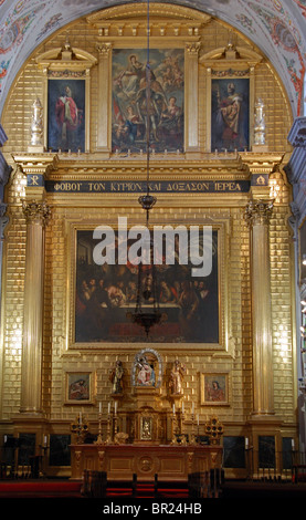 Altar in der Kapelle, Hospital de gekommen Sacerdotes, Sevilla, Provinz Sevilla, Andalusien, Spanien, Westeuropa. Stockfoto