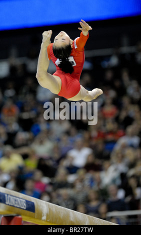 Weltmeisterschaft Gymnastik in der O2 Arena September 2009. Herren und Damen einzelnen Finale Sonntag. Stockfoto