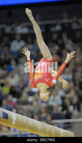 Weltmeisterschaft Gymnastik in der O2 Arena September 2009. Herren und Damen einzelnen Finale Sonntag. Stockfoto