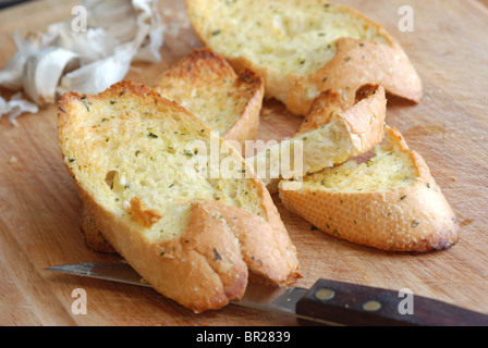Knoblauchbrot Stockfoto