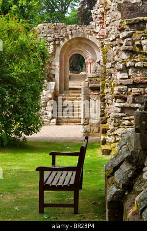 Romantische Ruinen der Dryburgh Abbey in den Scottish Borders, Schottland Stockfoto