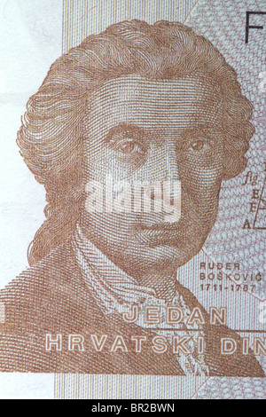 Ruder Boskovic, kroatische Banknote Stockfoto