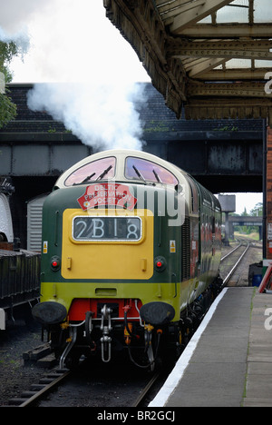 Alycidon deltic Diesellok am großen Hauptbahnhof Loughborough England uk Stockfoto