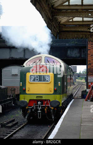 Alycidon deltic Diesellok am großen Hauptbahnhof Loughborough England uk Stockfoto