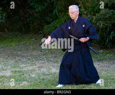 Kultur-Tag-Martial-Arts-Demonstrator in Tokio Japan Stockfoto