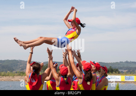 MONTEMOR-O-VELHO, PORTUGAL 09.12.2010. 2010 European Rowing Championships statt an das Aquatic Centre, Montemor-o-Velho. Stockfoto