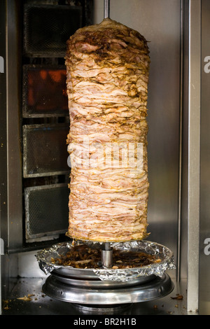 Döner Fleisch, König Döner Restaurant, Jerusalem, Israel Stockfoto