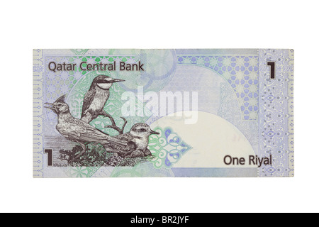 Katar ein Rial/Riyal Rechnung Stockfoto