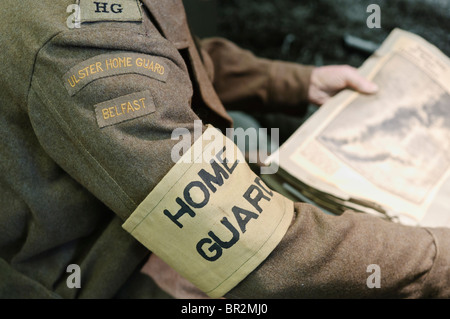 British Home Guard Uniform an einem Mannequin/dummy Stockfoto