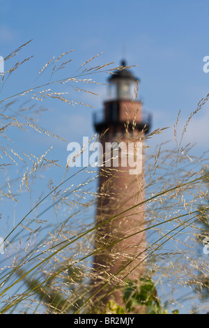 Leuchtturm Little Sable Point im Silver Lake State Park Michigan in den USA Niemand von unten Tapeten Handys für vertikale Hi-res Stockfoto