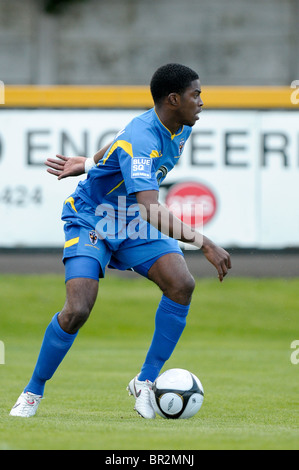 2010 blue Square Premier League Southport V AFC Wimbledon 14. Aug. Blackman auf den Angriff für Wimbledon. Stockfoto