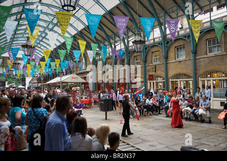 Entertainer in Covent Garden, London Stockfoto