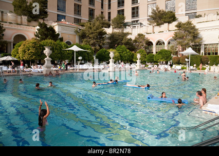 Die Pools im Hotel Bellagio, Las Vegas USA Stockfoto