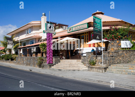 Blacksteer Restaurant/Imbiss, Flic En Flac, Mauritius Stockfoto