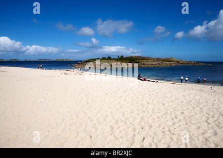 Pelistry Bay und Maut Insel St. Mary, Isles of Scilly Stockfoto