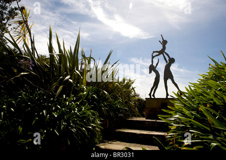 Tropical Klostergarten, Tresco, Isles of Scilly Stockfoto