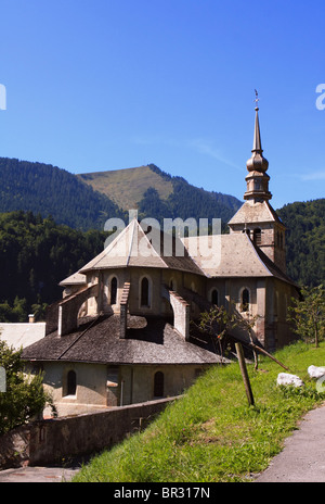 Die Abtei Notre-Dame in Abondance in den französischen Alpen Stockfoto