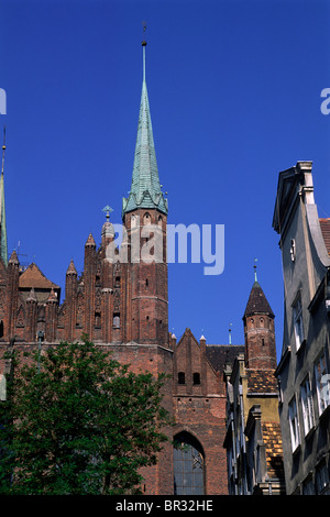 Polen, Danzig, UL Mariacka Straße, Marienkirche Stockfoto