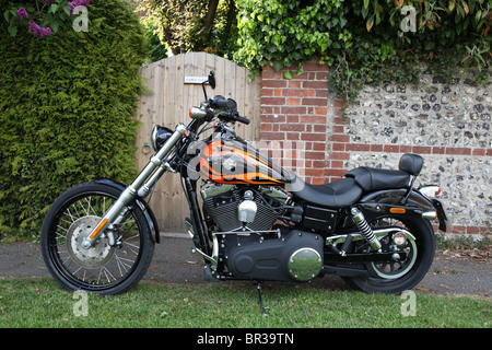 Moderne Harley Davidson Motorrad abgebildet in Hampshire, UK. Stockfoto